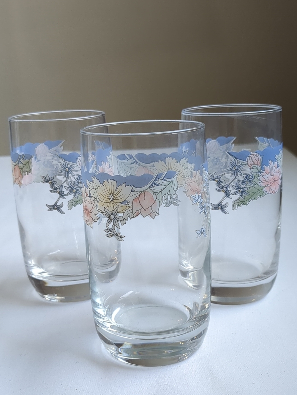 Arcopal Royal Prestige Florine Tumbler 10 Oz Glasses Set Of 3